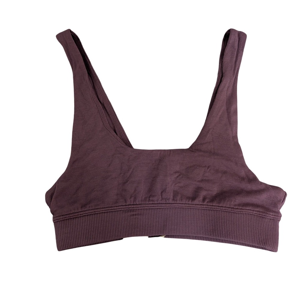 SKIMS Sleep Bralette Lounge Bra Plum Purple Scoop Neck Bralette XS NEW soft - Picture 2 of 7